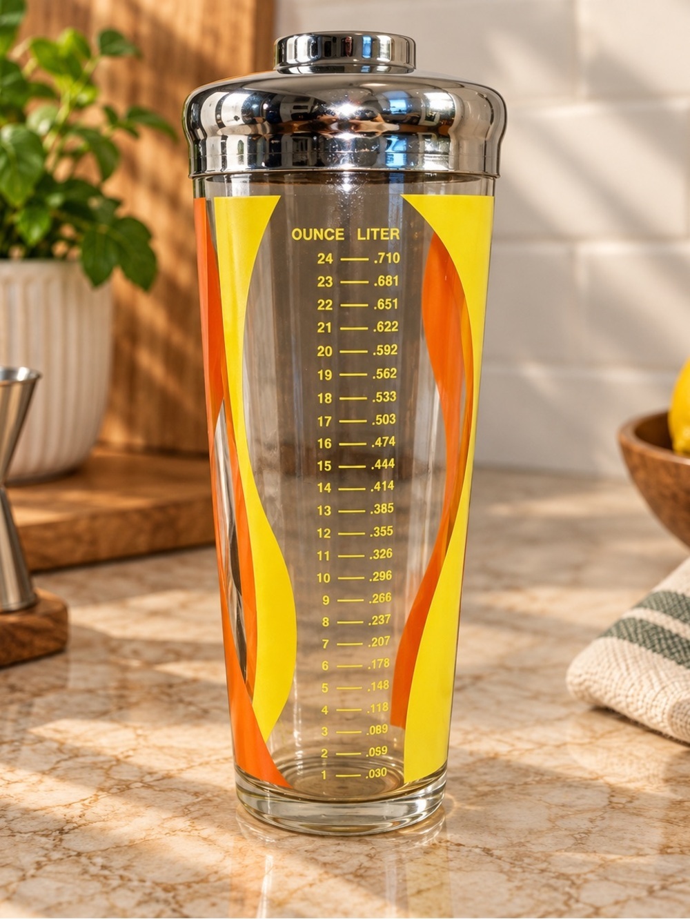 IRVINWARE Shaker Yellow & Orange Glass